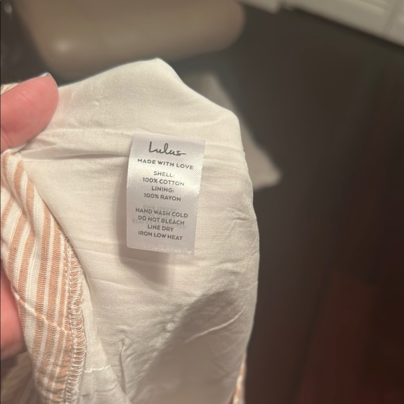 Lulu's Tan Striped Women's Shorts - Picture 4 of 4